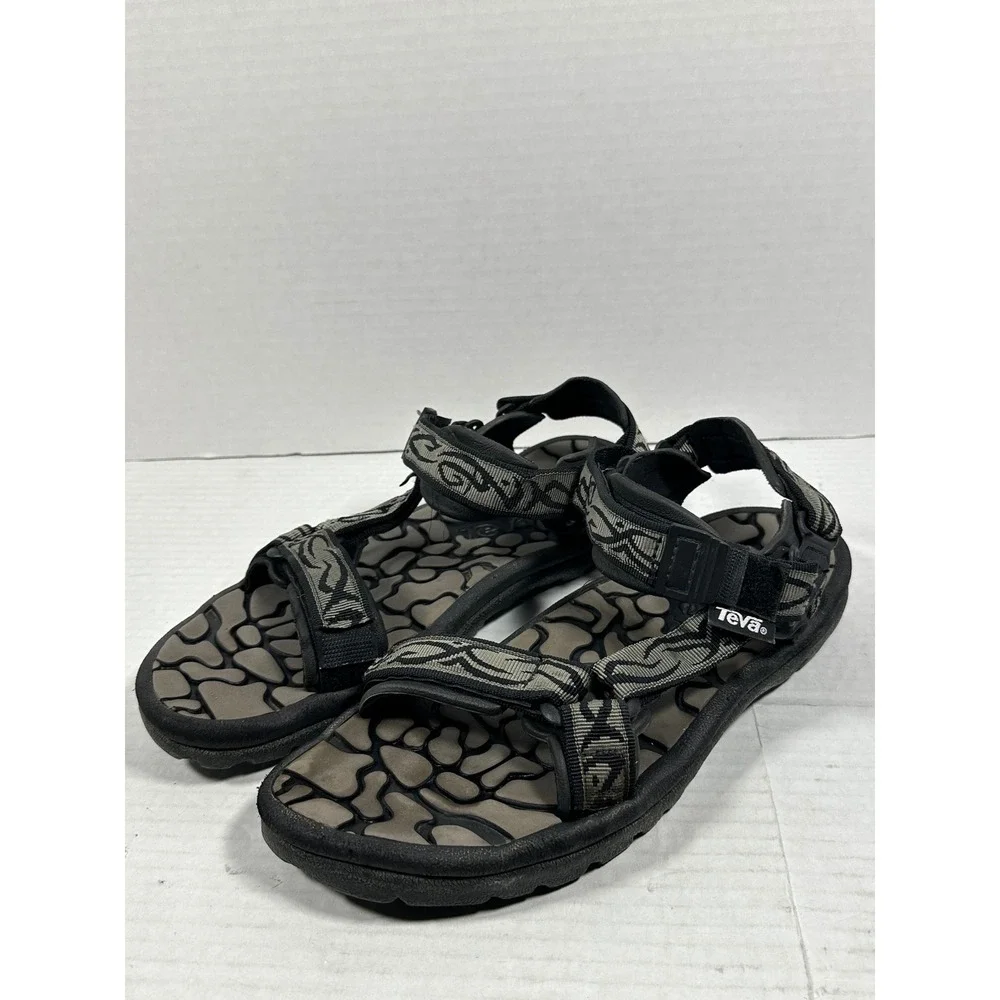 Teva Mens Hurricane XLT2 Sandals Black Olive Green Strappy Hiking Size 11